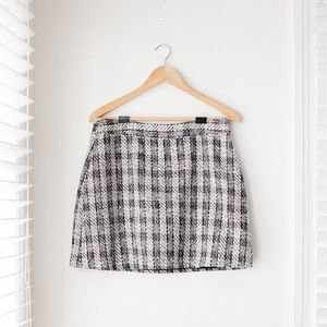 JustFab Black & White Tweed Skirt—NWT